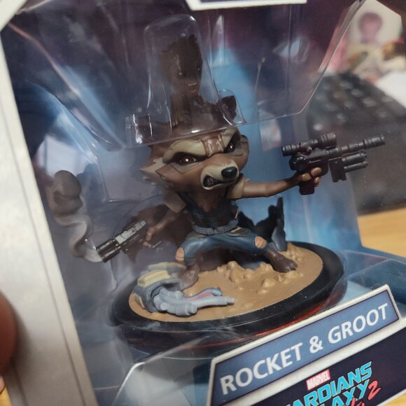 Quantum Mechanix Other - Q Fig Rocket & Groot Figurine / Marvel Guardians of the Galaxy NIB